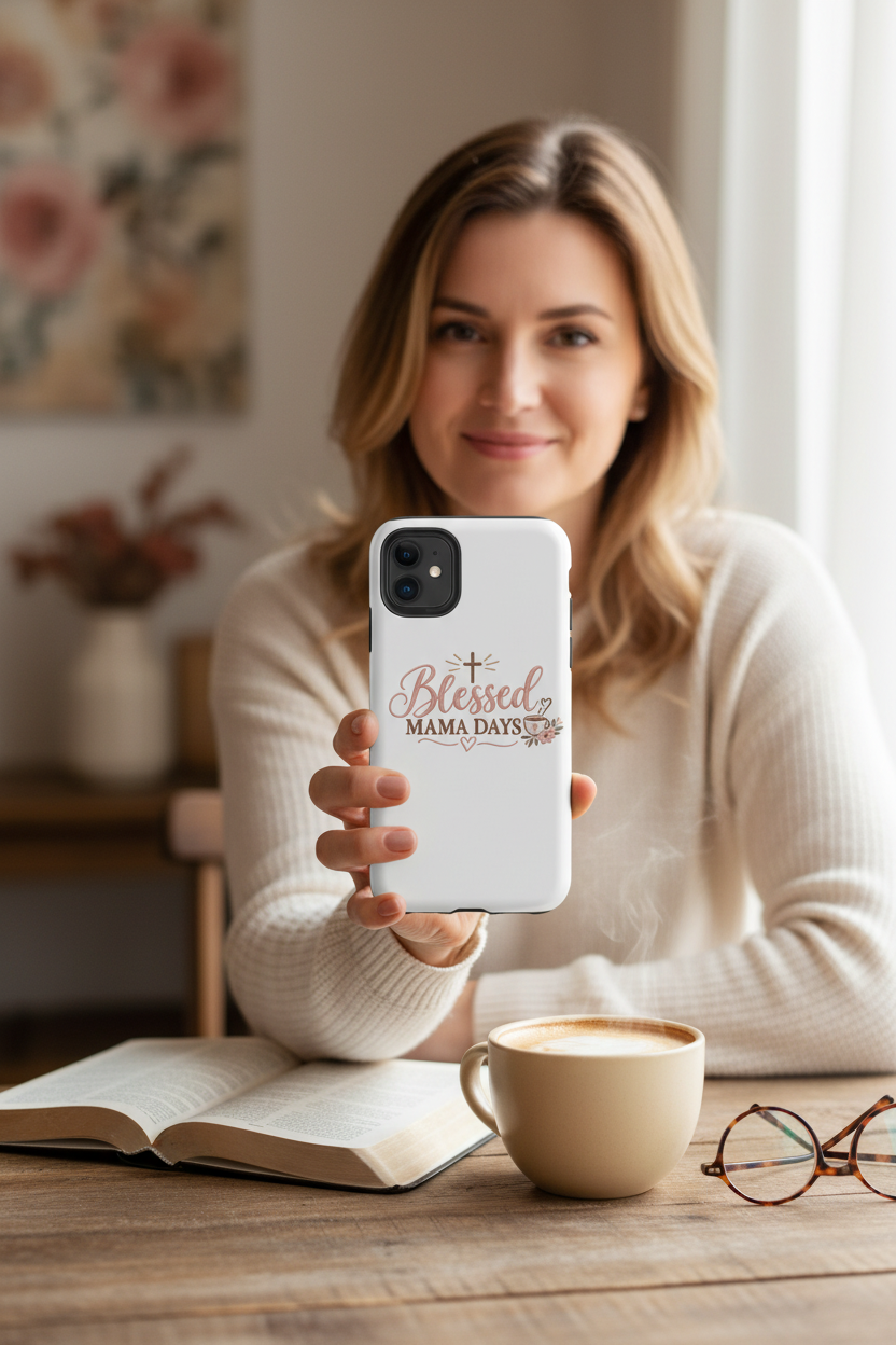 Blessed Mama Days | Sip & Scripture Tough Phone Case